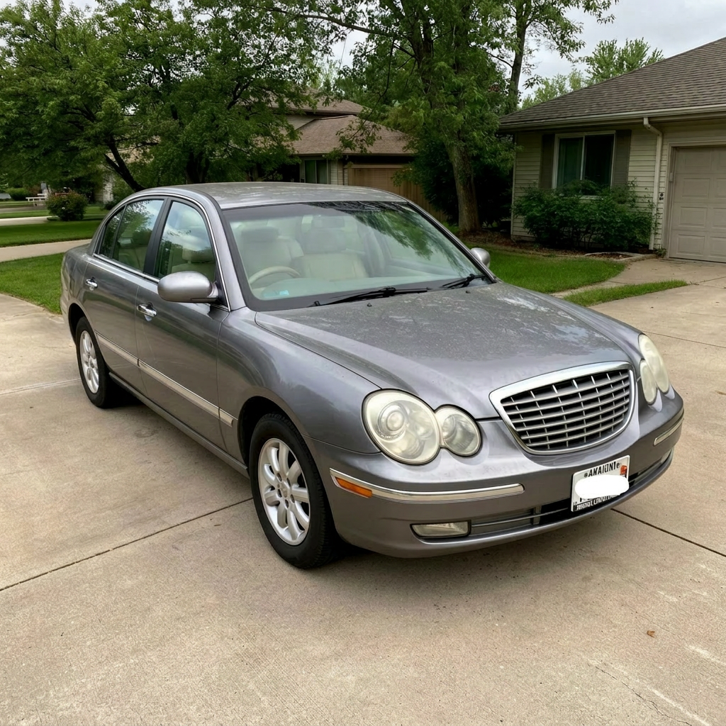 2008 Kia Amanti exterior transformation before detailing